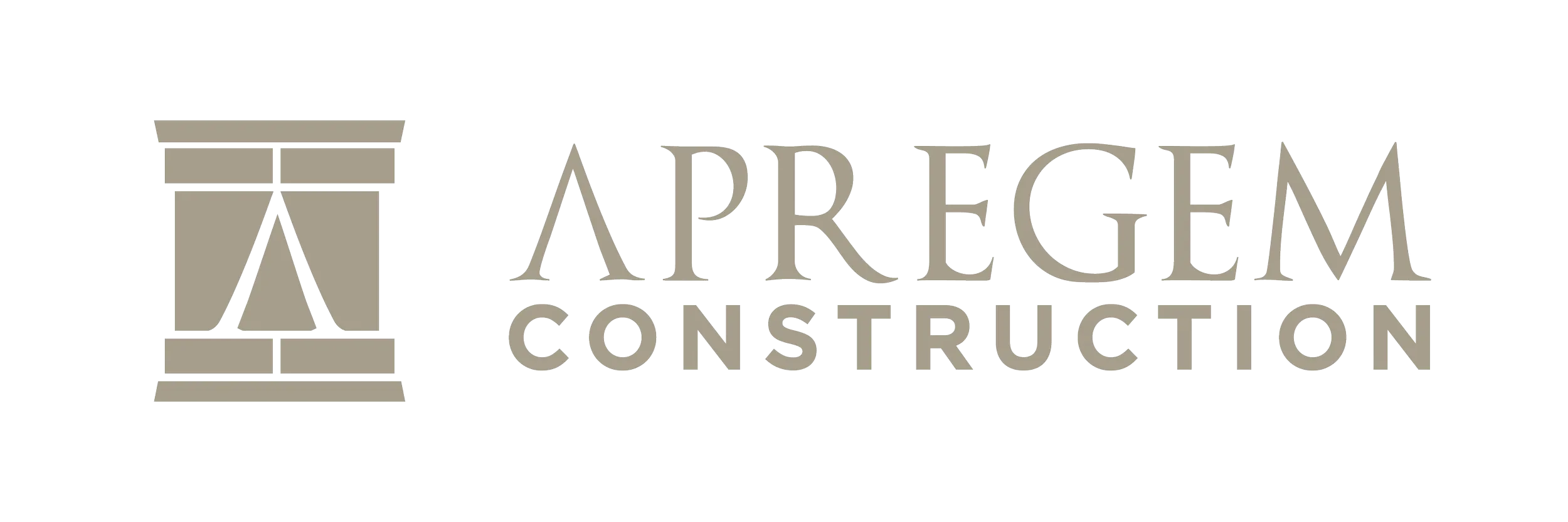 Apregem wordmark in gold