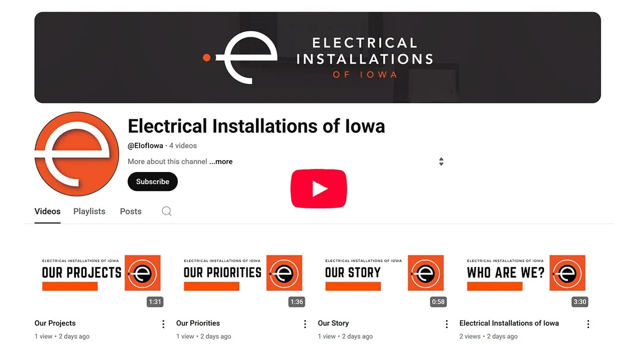 Electrical Installations of Iowa YouTube channel developed by Jackall Creative