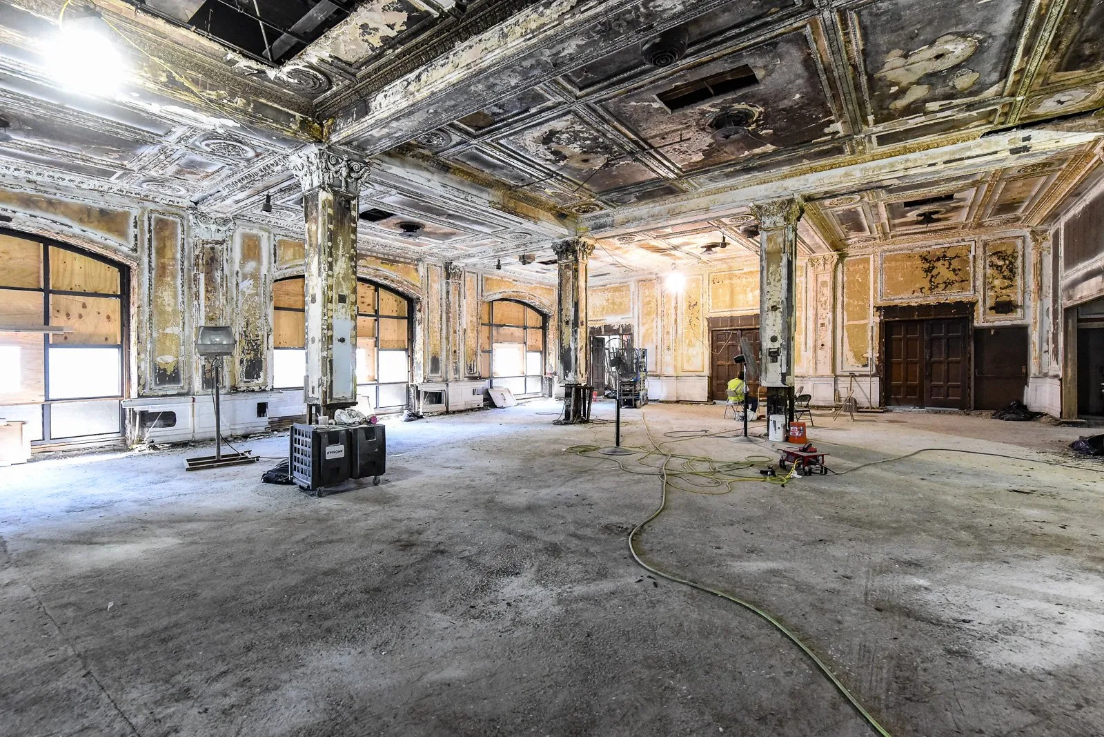 Wilkins Building interior during demolition