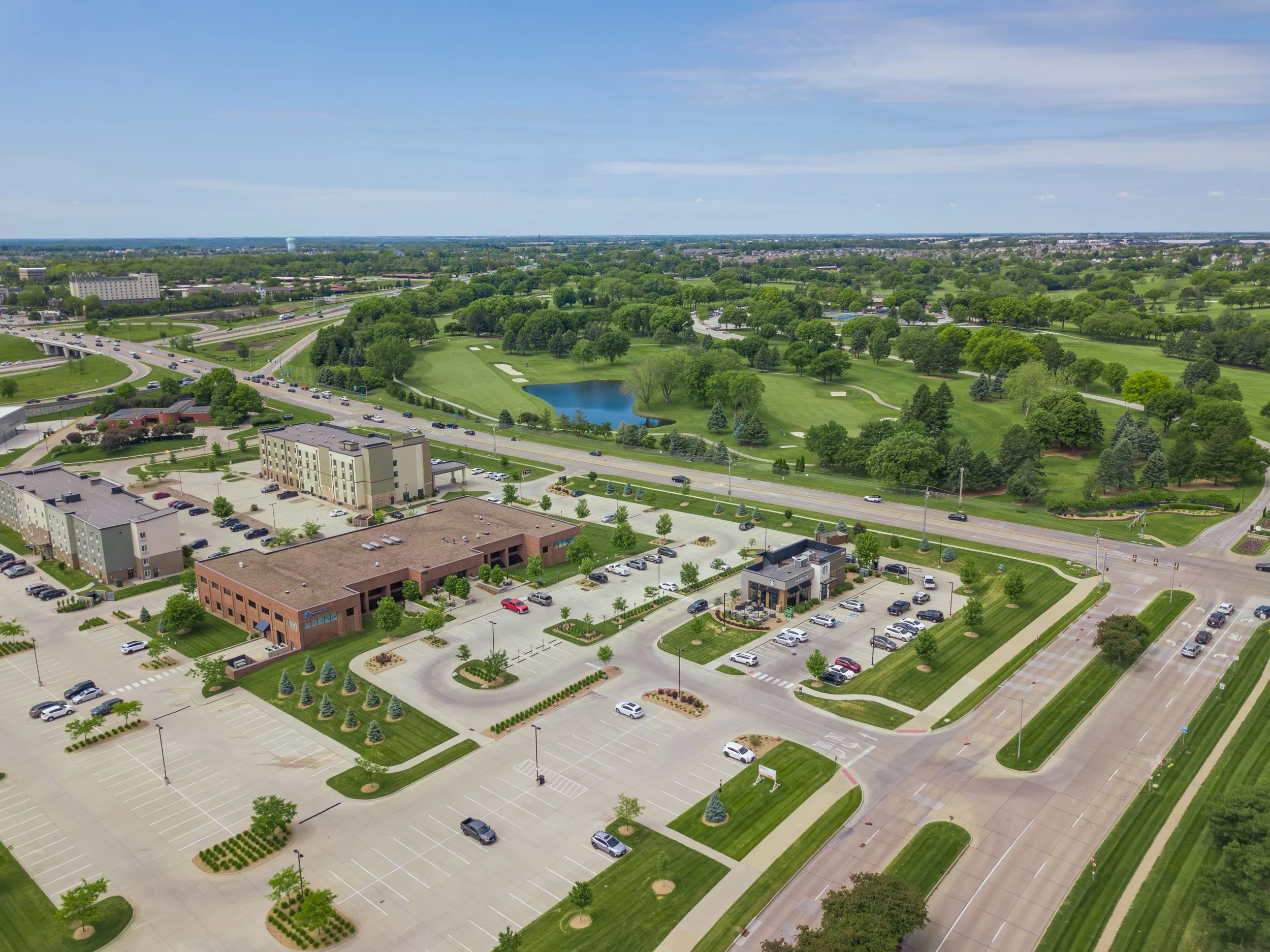 Aerial view of 7300 Westown Parkway, West Des Moines, Iowa